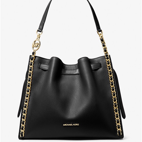 MICHAEL KORS
MINA LARGE BELTED CHAIN SHOULDER BAG BLACK COLOR - Picture 3 of 16